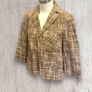 Talbots Blazer Womens Size 10 Linen Blend 